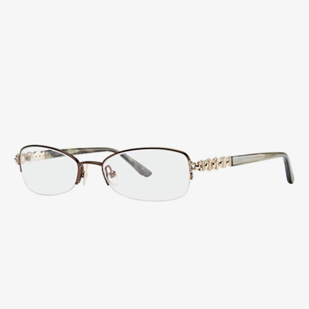 KRISTINA DANA BUCHMAN Eyeglass Frames Brown Copper 49 NWOT